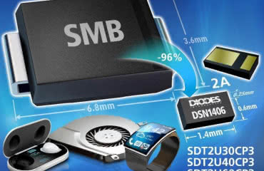 Najmniejsze na rynku 2-amperowe diody Schottky'ego o powierzchni 1,4 x 0,6 mm 