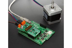 Moduł rozszerzający Click do sterowania 2-fazowymi bipolarnymi silnikami krokowymi