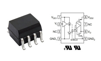 Sprzęgacz optyczny o przepustowości 25 MBd w obudowie SOIC-8