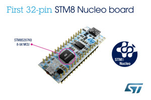 Płytki deweloperskie formatu Nucleo-32 z 8-bitowymi mikrokontrolerami STM8