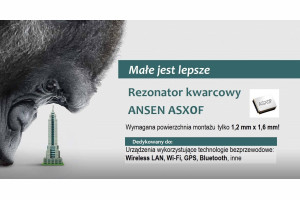 Miniaturowy rezonator kwarcowy Ansen ASX0F