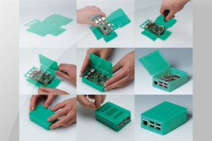 Jednoczęściowe obudowy dla komputerów Raspberry PI montowane bez użycia narzędzi