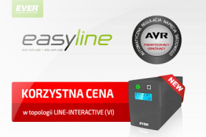 EASYLINE AVR USB - nowa seria zasilaczy UPS marki EVER dla biura i domu