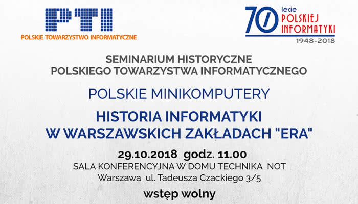 Historia informatyki w warszawskich zakładach "ERA" 