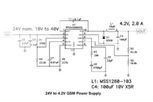 Konwerter DC-DC do zasilania modułów GSM/GPRS