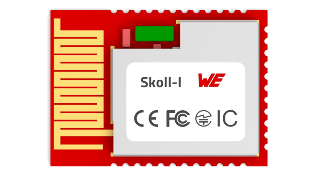 Moduł komunikacyjny Bluetooth/Bluetooth LE 5.4 o wymiarach 16,6 x 12 x 1,7 mm