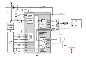 Sterownik bramek tranzystorów MOSFET z portem SPI do programowania i diagnostyki