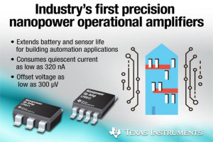 Pierwsze energooszczędne wzmacniacze operacyjne nanopower w wersji precyzyjnej