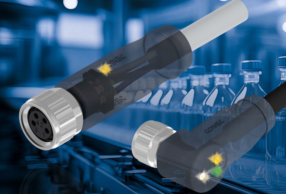 Złącza M8x1 z wbudowanymi diodami elektroluminescencyjnymi