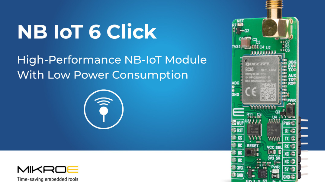 Moduł rozszerzający Click do systemów embedded z komunikacją w technologii NB-IoT