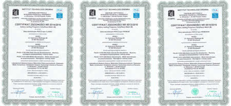 Stoły Reeco otrzymały certyfikat CCWPD 