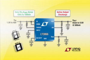 Liniowy regulator napięcia z układem output discharge do ochrony wrażliwych obciążeń