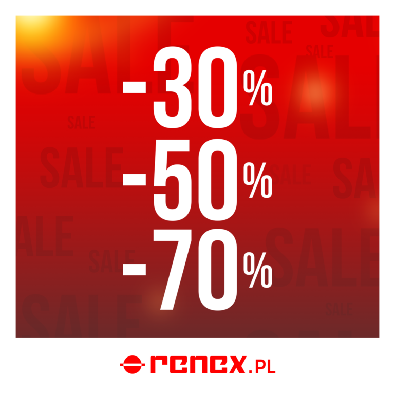 Wyjątkowa wyprzedaż w sklepie Renex, ceny obniżone nawet o 70%! 