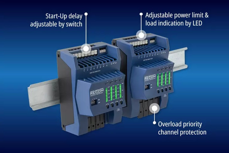 Inteligentne 4-kanałowe bezpieczniki elektroniczne e-Fuse do montażu na szynie DIN