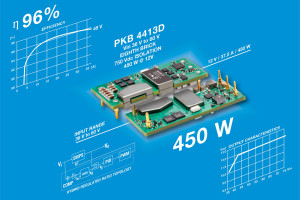 Niskoprofilowy konwerter DC-DC o sprawności do 96% z wejściem 36...60 V i wyjściem 12 V/37,5 A