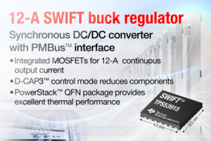 Konwerter DC-DC Buck 12 A z interfejsem PMBus i wbudowanymi tranzystorami MOSFET