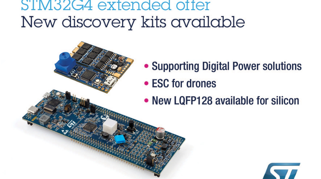 Zestawy ewaluacyjne z mikrokontrolerami STM32G4 do projektowania układów zasilania i napędowych