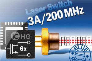 6-kanałowy przełącznik diod laserowych o szybkości narastania napięcia 3 A/ns