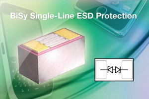 Zabezpieczenie ESD pojedynczej linii sygnałowej w obudowie o wymiarach 0,6 x 0,3mm