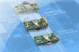 Konwertery DC-DC formatu sixteenth-brick z wyjściami 2,5V/25A i 3,3V/20A