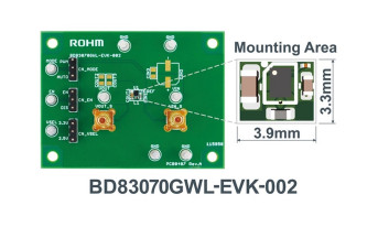 Płytka ewaluacyjna BD83070GWL-EVK-002 z synchroniczną przetwornicą obniżająco-podwyższającą DC/DC