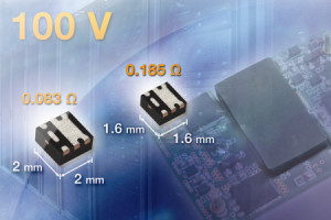 Miniaturowe 100-woltowe MOSFETy w obudowach o powierzchni od 1,6 x 1,6 mm