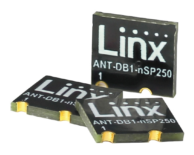 Dwuzakresowa antena 2,4/5 GHz o wymiarach 9,6 x 8,4 x 1,1 mm