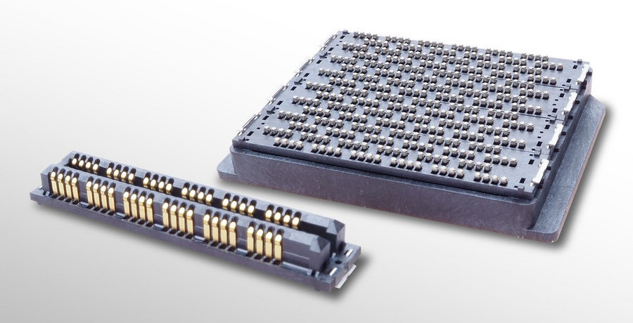 Szybkie złącza wielorzędowe do systemów transmisyjnych 112G PAM4