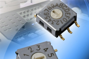 Obrotowe przełączniki kodowe 7 x 7mm o parametrach znamionowych 25mA/24V DC