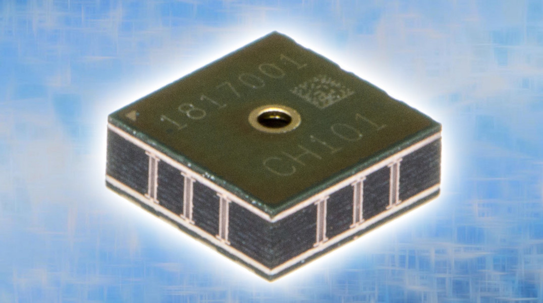 Ultradźwiękowy czujnik Time-of-Flight o wymiarach 3,5 x 3,5 mm