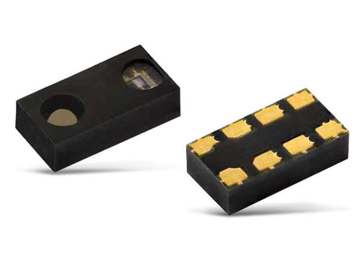 Zintegrowany czujnik zbliżeniowy i natężenia światła w obudowie o wymiarach 4 x 2 x 1,1 mm