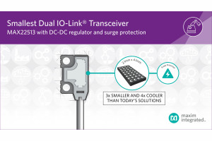 Najmniejszy na rynku podwójny transceiver IO-Link z regulatorem LDO i zabezpieczeniem przepięciowym