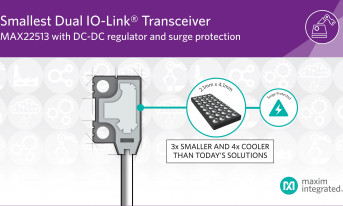 Najmniejszy na rynku podwójny transceiver IO-Link z regulatorem LDO i zabezpieczeniem przepięciowym