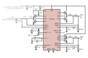 Energooszczędny 3-wyjściowy kontroler DC-DC do elektroniki samochodowej