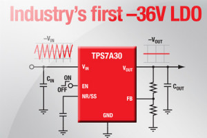 Regulator LDO o ujemnym napięciu wejściowym i wyjściowym -36…-3VDC