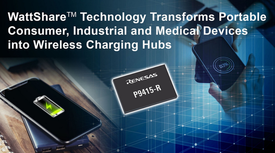 15-watowy nadajnik-odbiornik z trybem WattShare do systemów ładowania bezprzewodowego