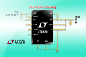 Energooszczędny regulator DC-DC o zakresie napięć wejściowych 3,4...65 V