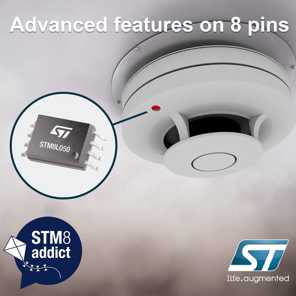 8-bitowy mikrokontroler STM8L050 z kontrolerem DMA, zegarem RTC i 12-bitowym przetwornikiem A/C