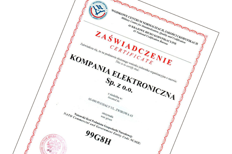 Kompania Elektroniczna ma kod NATO-wski