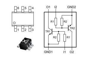 Pierwsze bipolarne tranzystory RET (Resistor-Equipped Transistor) o napięciu przebicia 80 V