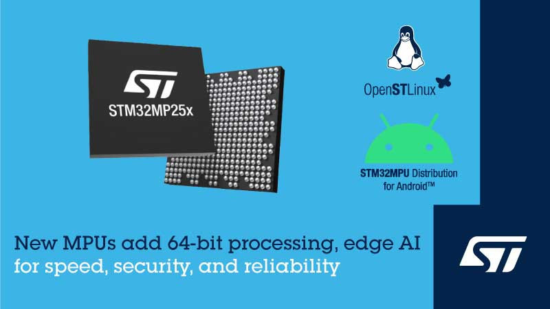 Nowa generacja 64-bitowych mikroprocesorów przemysłowych STM32 do aplikacji edge AI
