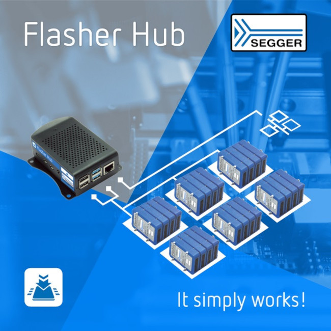 Segger Flasher Hub – programator pamięci Flash do produkcji masowej