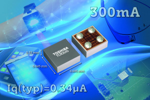 Miniaturowe regulatory LDO 300 mA w obudowach WCSP 0,645 x 0,645 mm