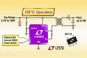 Zaporowa przetwornica DC-DC 5 W o dopuszczalnej temperaturze pracy +150&deg;C