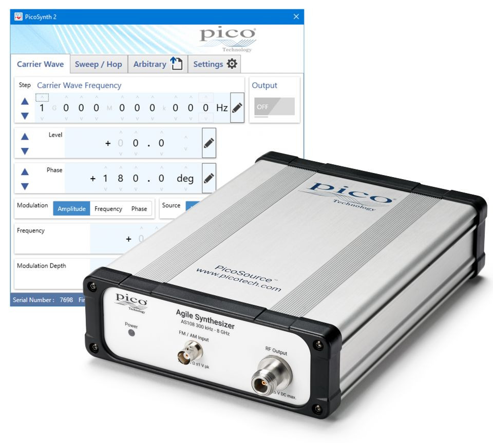 Uniwersalny generator USB na pasmo 300 kHz...8 GHz
