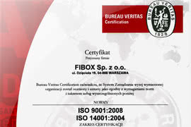 Fibox wdrożył system zarządzania zgodny z ISO 9001 oraz ISO 14001 