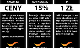 Tylko miesiąc aby skorzystać z super promocji na wzorcowanie mierników w Merserwis!