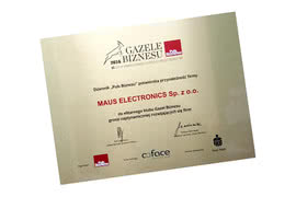 Maus Electronics uhonorowany Gazelą Biznesu 