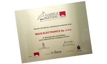 Maus Electronics uhonorowany Gazelą Biznesu