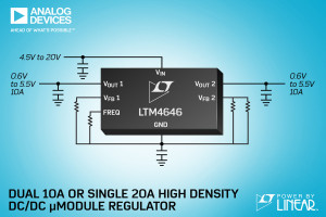 Podwójny impulsowy regulator napięcia Module z wyjściem 2 x 10 A